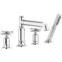  Invari Deck Mount With Handshower Tub Faucet - Polished Chrome