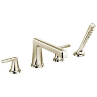  Levoir Deck Mount With Handshower Tub Faucet - Brilliance Polished Nickel