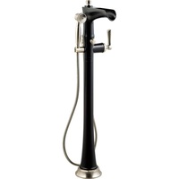  Rook Freestanding Tub Faucet - Luxe Nickel / Matte Black