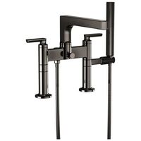  Kintsu Deck Mount With Handshower Tub Faucet - Brilliance Black Onyx