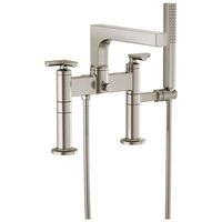  Kintsu Deck Mount With Handshower Tub Faucet - Brilliance Luxe Nickel