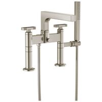  Kintsu Deck Mount With Handshower Tub Faucet - Brilliance Luxe Nickel