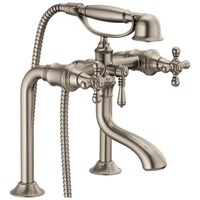  Tresa Deck Mount With Handshower Tub Faucet - Brilliance Brushed Nickel