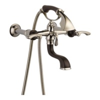  Charlotte Wall Mount Whirlpool Faucet Tub Faucet - Cocoa Bronze / Brilliance Polished Nickel