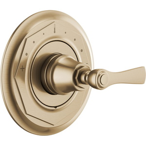 DT66T060GL Rook Thermostatic Valve Trim Trim Kit - Brilliance Luxe Gold DT66T060GL Rook Thermostatic Valve Trim Trim Kit - Brilliance Luxe Gold