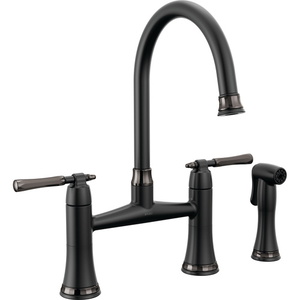 D62558LFBLBNX Tulham Two-Handle Kitchen Faucet - Matte Black / Brilliance Black Onyx