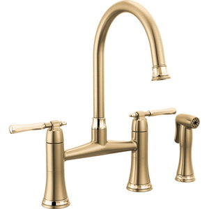 D62558LFGLPG Tulham Two-Handle Kitchen Faucet - Luxe Gold / Polished Gold