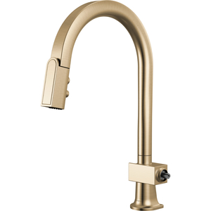 D63022LFGLLHP Frank Lloyd Wright Pull-Out Spray Kitchen Faucet - Luxe Gold