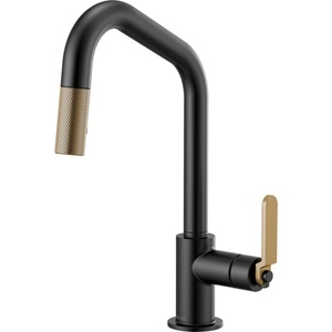 D63064LFBLGL Litze Pull-Out Spray Kitchen Faucet - Matte Black / Brilliance Luxe Gold