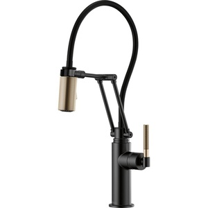 D63243LFBLGL Litze Pull-Out Spray Kitchen Faucet - Matte Black / Brilliance Luxe Gold D63243LFBLGL Litze Pull-Out Spray Kitchen Faucet - Matte Black / Brilliance Luxe Gold
