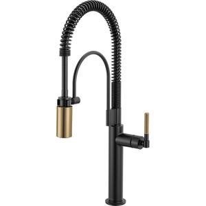 D63343LFBLGL Litze Single Handle Kitchen Faucet - Matte Black/Luxe Gold D63343LFBLGL Litze Single Handle Kitchen Faucet - Matte Black/Luxe Gold