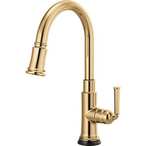 D64074LFPG Rook Pull-Out Spray Kitchen Faucet - Polished Gold