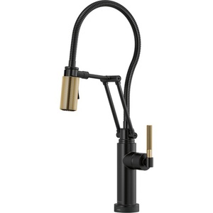 D64143LFBLGL Litze Pull-Out Spray Kitchen Faucet - Matte Black / Brilliance Luxe Gold D64143LFBLGL Litze Pull-Out Spray Kitchen Faucet - Matte Black / Brilliance Luxe Gold