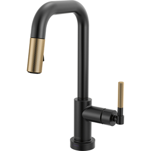 D64953LFBLGL Litze Single-Hole Bar Faucet - Matte Black/Luxe Gold