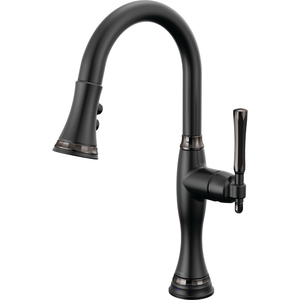 D64958LFBLBNX Tulham Pull-Out Spray Kitchen Faucet - Matte Black / Brilliance Black Onyx