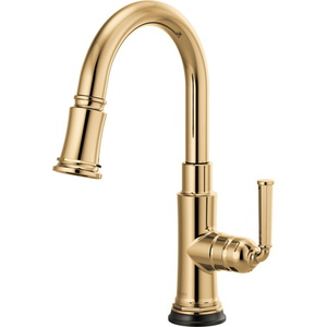 D64974LFPG Rook Pull-Out Spray Kitchen Faucet - Polished Gold