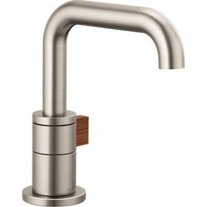 D65035LFNKTK Litze Single Hole Bathroom Faucet - Brilliance Luxe Nickel / Teak Wood D65035LFNKTK Litze Single Hole Bathroom Faucet - Brilliance Luxe Nickel / Teak Wood