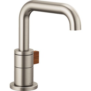 D65035LFNKTKECO Litze Single Hole Bathroom Faucet - Brilliance Luxe Nickel / Teak Wood D65035LFNKTKECO Litze Single Hole Bathroom Faucet - Brilliance Luxe Nickel / Teak Wood