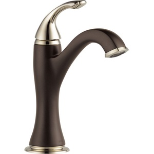 D65085LFPNCOECO Charlotte Single Hole Bathroom Faucet - Cocoa Bronze / Brilliance Polished Nickel