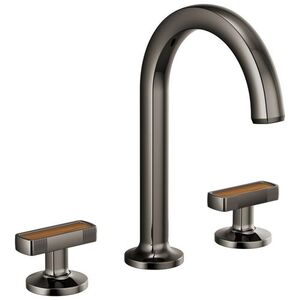 D65306LFBNXLHPECO/DHI5306BNXWD Kintsu 8'' Widespread Bathroom Faucet - Brilliance Black Onyx / Wood D65306LFBNXLHPECO/DHI5306BNXWD Kintsu 8'' Widespread Bathroom Faucet - Brilliance Black Onyx / Wood