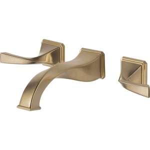 D65830LFGLECO Virage Wall Mount Bathroom Faucet Bathroom Faucet - Brilliance Luxe Gold