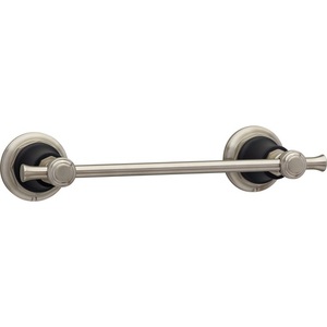 D694761NKBL Rook Towel Bar Bathroom Accessory - Luxe Nickel / Matte Black