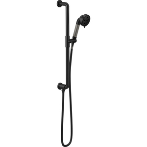 D85735BLSL Litze Hand Held Shower - Slide Bar Mount Shower Accessory - Matte Black/Luxe Steel D85735BLSL Litze Hand Held Shower - Slide Bar Mount Shower Accessory - Matte Black/Luxe Steel