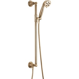 D88761GL Rook Hand Held Shower - Slide Bar Mount Shower Accessory - Brilliance Luxe Gold