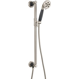 D88761NKBL Rook Hand Held Shower - Slide Bar Mount Shower Accessory - Luxe Nickel / Matte Black D88761NKBL Rook Hand Held Shower - Slide Bar Mount Shower Accessory - Luxe Nickel / Matte Black