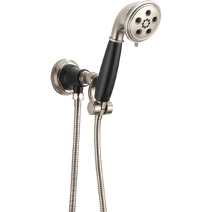 D88861NKBL Rook Hand Held Shower - Wall Mount Shower Accessory - Luxe Nickel / Matte Black