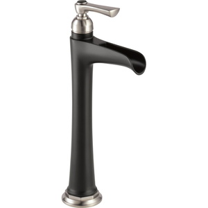 D65461LFNKBLECO Rook Vessel Filler Bathroom Faucet - Luxe Nickel / Matte Black D65461LFNKBLECO Rook Vessel Filler Bathroom Faucet - Luxe Nickel / Matte Black