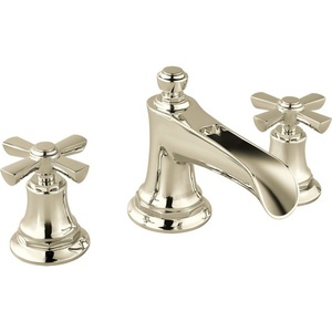 D65361LFPNLHP/DHX5361PN Rook 8'' Widespread Bathroom Faucet - Brilliance Polished Nickel