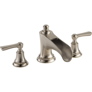 DT67361NKLHP/DHL660NK/DR62707 Rook Deck Mount Tub Faucet - Brilliance Luxe Nickel