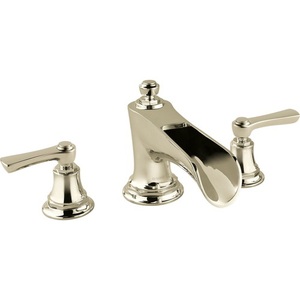DT67361PNLHP/DHL660PN/DR62707 Rook Deck Mount Tub Faucet - Brilliance Polished Nickel