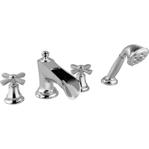 DT67461PCLHP/DHX661PC/DR64707 Rook Deck Mount With Handshower Tub Faucet - Chrome