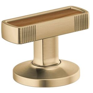 DHI5306GLWD Kintsu Faucet Handles Part - Brilliance Luxe Gold / Wood DHI5306GLWD Kintsu Faucet Handles Part - Brilliance Luxe Gold / Wood