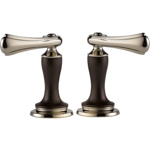 DHL5385PNCO Charlotte Faucet Handles Part - Cocoa Bronze / Brilliance Polished Nickel