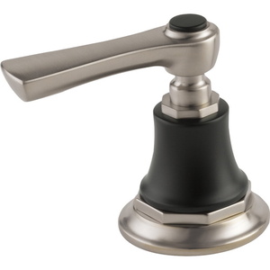 DHL660NKBL Rook Faucet Handles Part - Luxe Nickel / Matte Black DHL660NKBL Rook Faucet Handles Part - Luxe Nickel / Matte Black