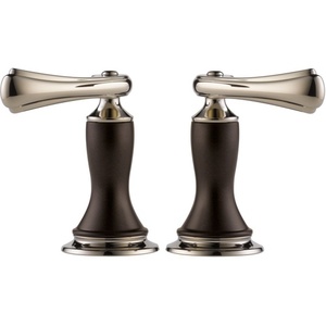 DHL685PNCO Charlotte Faucet Handles Part - Cocoa Bronze / Brilliance Polished Nickel