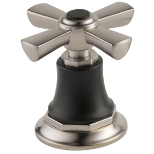 DHX661NKBL Rook Faucet Handles Part - Luxe Nickel / Matte Black DHX661NKBL Rook Faucet Handles Part - Luxe Nickel / Matte Black
