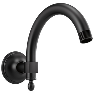 DRP70909BL Charlotte Shower Arm Shower Accessory - Matte Black