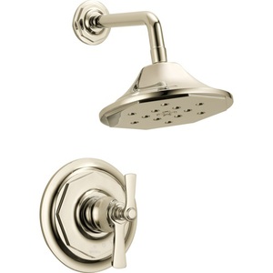 DT60261PN/DR60000UNBX Rook Single Handle Shower Faucet - Brilliance Polished Nickel