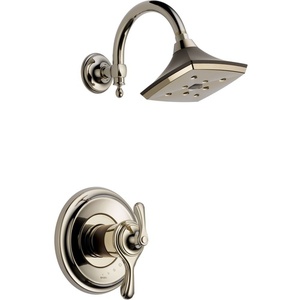 DT60285PNCO Charlotte Shower Faucet Trim Trim Kit - Cocoa Bronze / Brilliance Polished Nickel