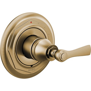 DT60P060GL Rook Non-Thermostatic Valve Trim Trim Kit - Brilliance Luxe Gold DT60P060GL Rook Non-Thermostatic Valve Trim Trim Kit - Brilliance Luxe Gold