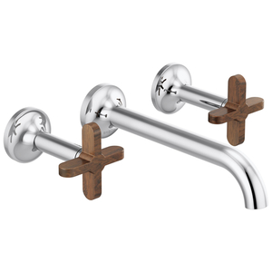 DT65875LFPCLHP/DHX5875PCWD/DR65800 Odin Wall Mount Bathroom Faucet Bathroom Faucet - Chrome / Wood