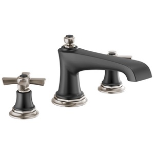 DT67360NKBLLHP/DHX661NKBL/DR62707 Rook Deck Mount Tub Faucet - Luxe Nickel / Matte Black DT67360NKBLLHP/DHX661NKBL/DR62707 Rook Deck Mount Tub Faucet - Luxe Nickel / Matte Black