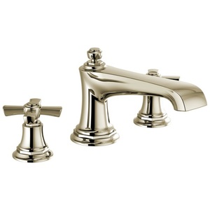 DT67360PNLHP/DHX661PN/DR62707 Rook Deck Mount Tub Faucet - Brilliance Polished Nickel