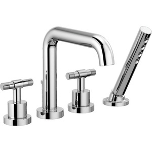 DT67435PCLHP/DHL633PC/DR64707 Litze Deck Mount With Handshower Tub Faucet - Chrome DT67435PCLHP/DHL633PC/DR64707 Litze Deck Mount With Handshower Tub Faucet - Chrome