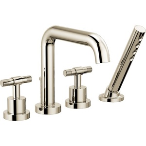 DT67435PNLHP/DHL633PN/DR64707 Litze Deck Mount With Handshower Tub Faucet - Brilliance Polished Nickel DT67435PNLHP/DHL633PN/DR64707 Litze Deck Mount With Handshower Tub Faucet - Brilliance Polished Nickel