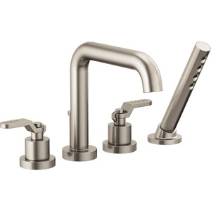 DT67435NKLHP/DHL634NK/DR64707 Litze Deck Mount With Handshower Tub Faucet - Brilliance Luxe Nickel DT67435NKLHP/DHL634NK/DR64707 Litze Deck Mount With Handshower Tub Faucet - Brilliance Luxe Nickel